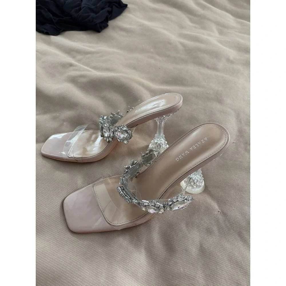 AZALEA WANG Wedding Sandals in Nude Women's Size 10 Narrow width